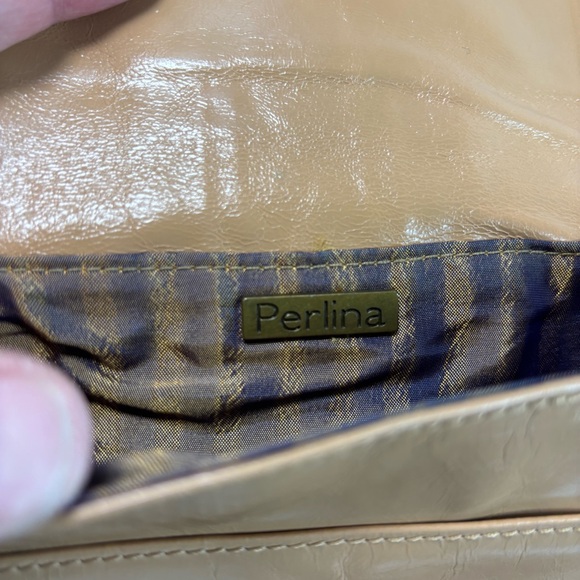 PERLINA Vintage Tan Leather Crossbody Wallet Bag - Picture 4 of 9